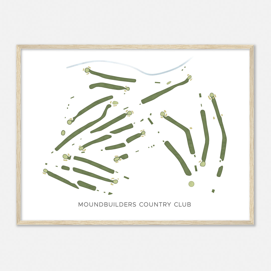 Print of Moundbuilders Country Club Modern Map