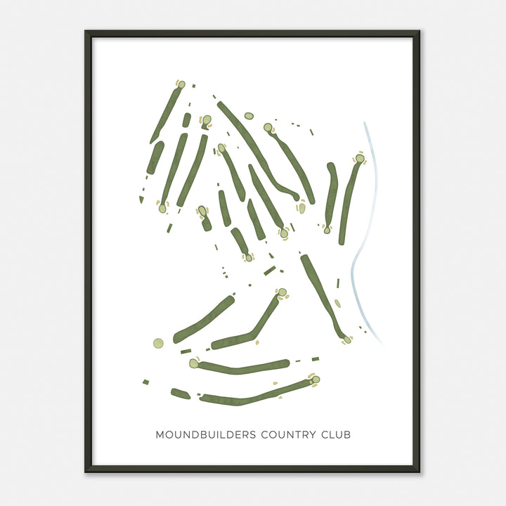 Print of Moundbuilders Country Club Modern Map