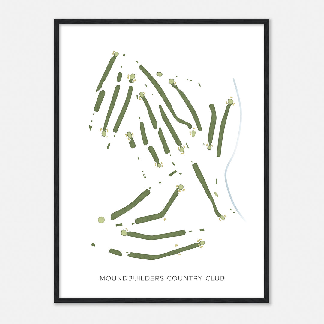 Print of Moundbuilders Country Club Modern Map