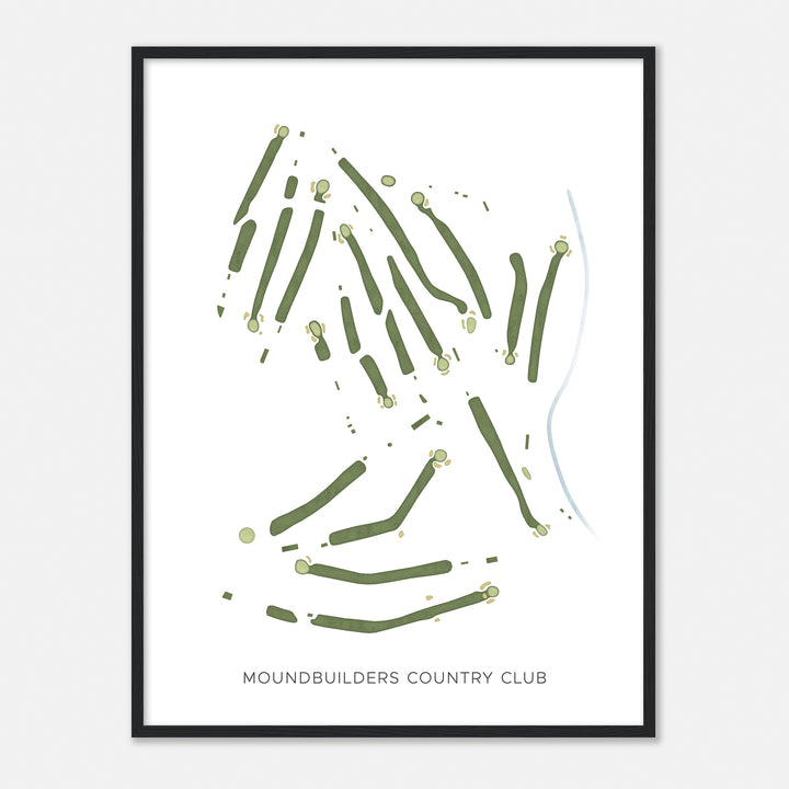 Print of Moundbuilders Country Club Modern Map
