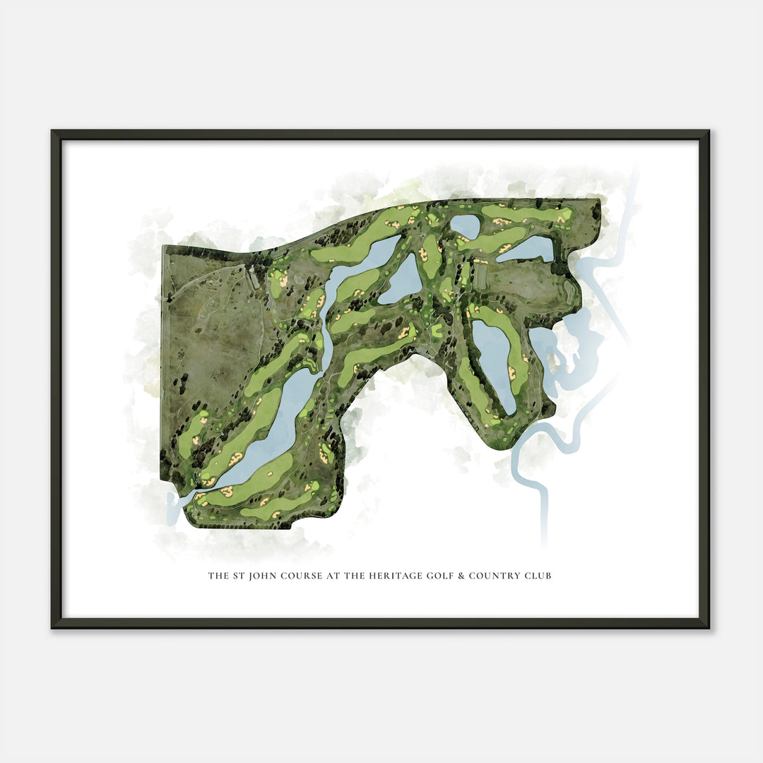 Print of The St John Course At The Heritage Golf & Country Club Classic Map