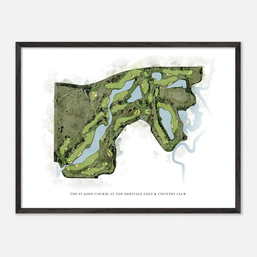 Print of The St John Course At The Heritage Golf & Country Club Classic Map