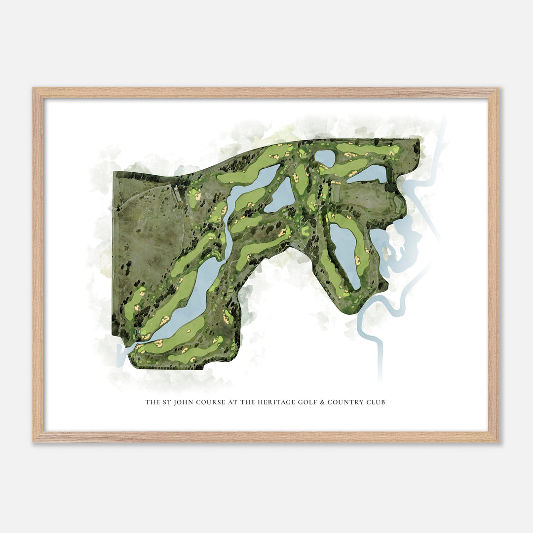 Print of The St John Course At The Heritage Golf & Country Club Classic Map