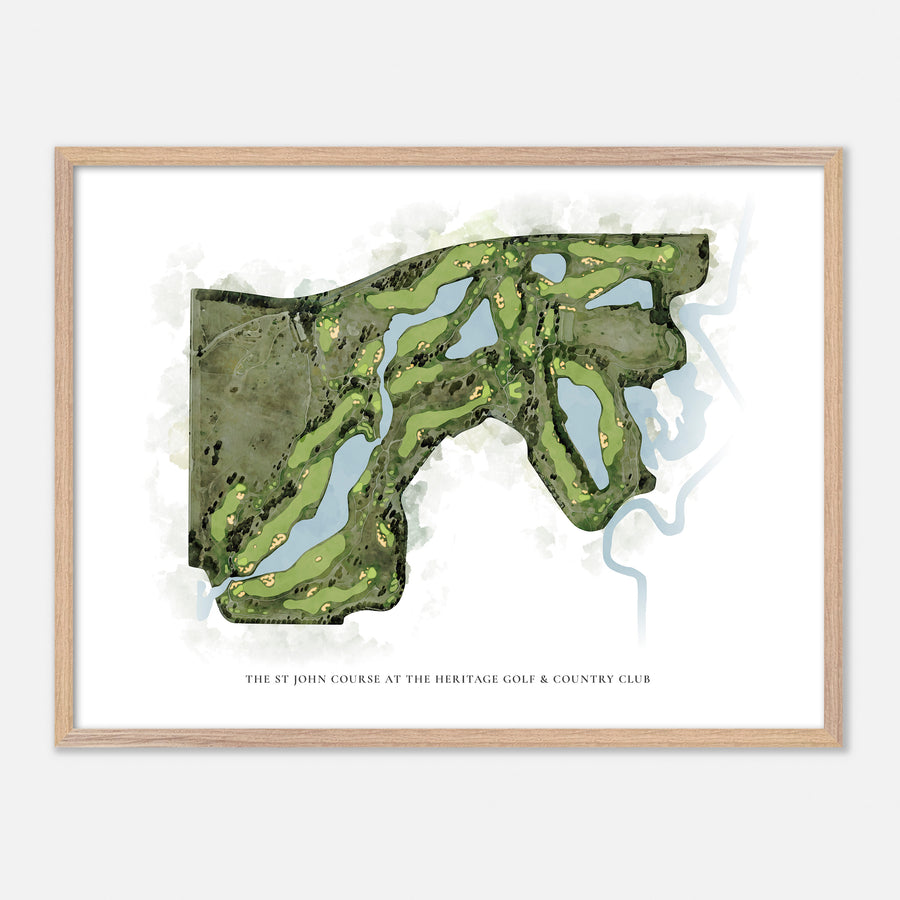 Print of The St John Course At The Heritage Golf & Country Club Classic Map