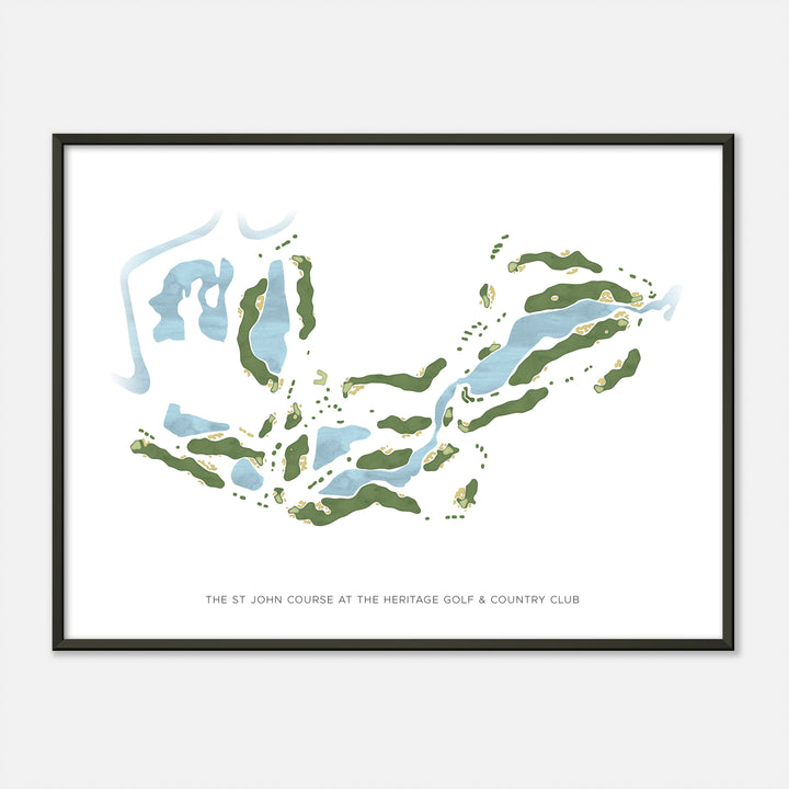 Print of The St John Course At The Heritage Golf & Country Club Modern Map