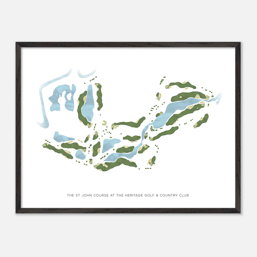 Print of The St John Course At The Heritage Golf & Country Club Modern Map