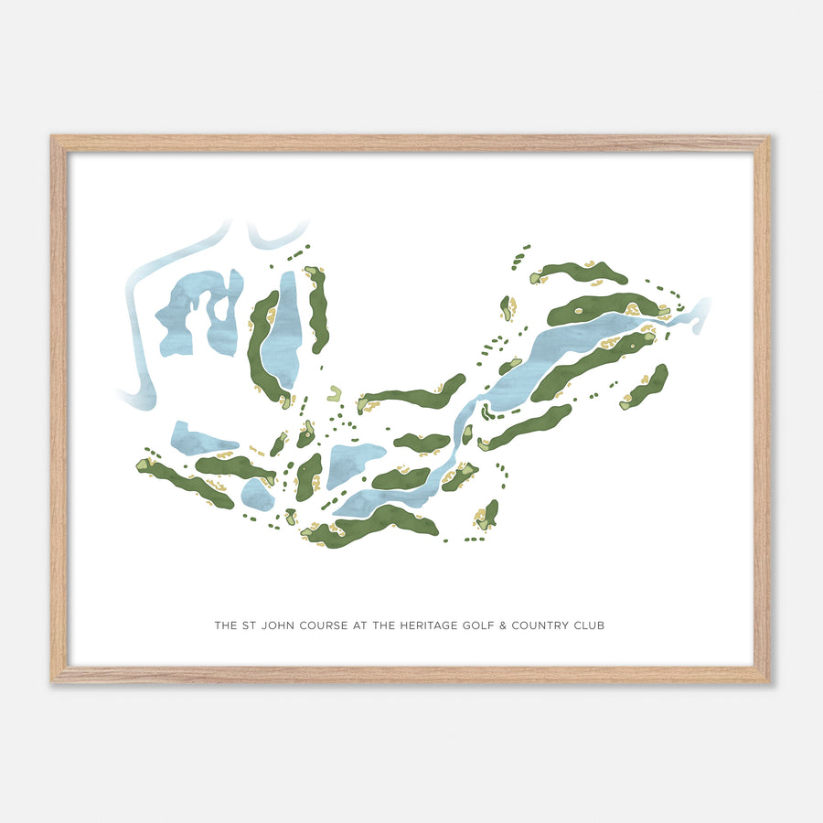 Print of The St John Course At The Heritage Golf & Country Club Modern Map