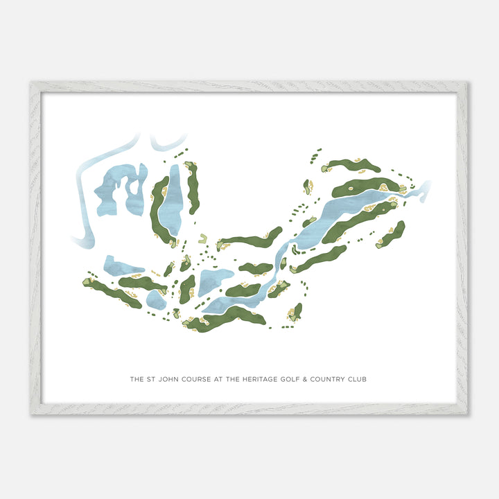 Print of The St John Course At The Heritage Golf & Country Club Modern Map