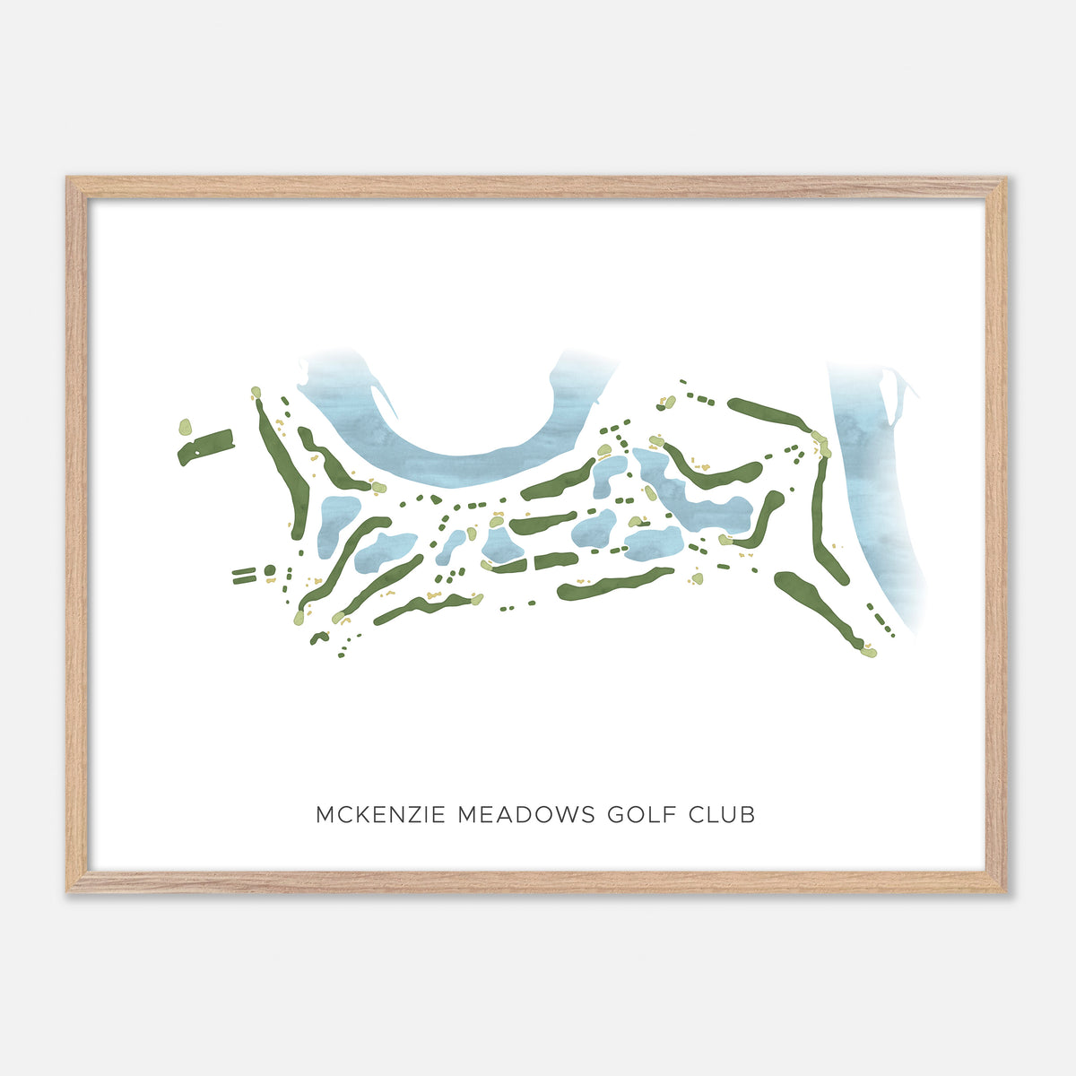 Print of McKenzie Meadows Golf Club Modern Map