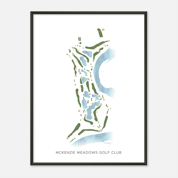 Print of McKenzie Meadows Golf Club Modern Map