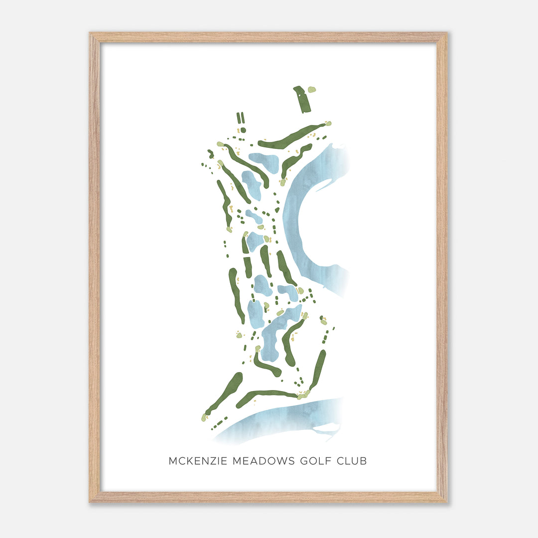 Print of McKenzie Meadows Golf Club Modern Map