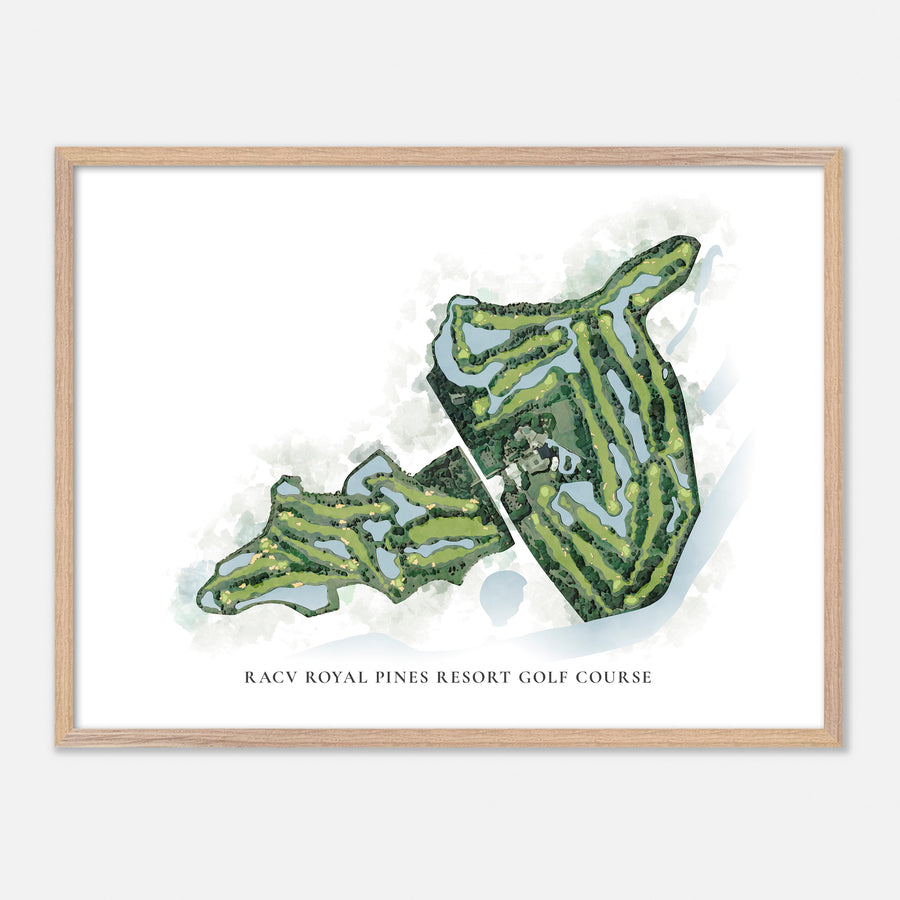 Print of Racv Royal Pines Resort Golf Course Classic Map