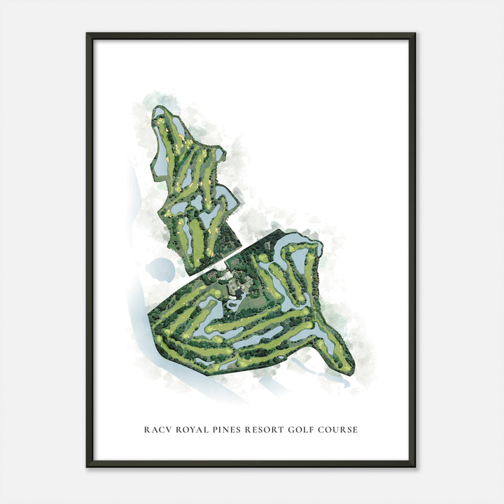 Print of Racv Royal Pines Resort Golf Course Classic Map