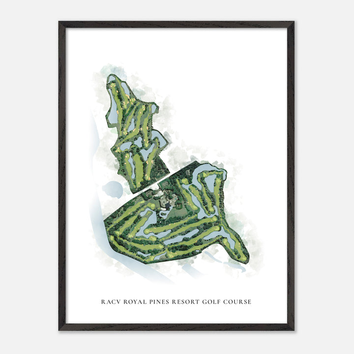 Print of Racv Royal Pines Resort Golf Course Classic Map