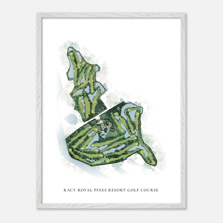 Print of Racv Royal Pines Resort Golf Course Classic Map