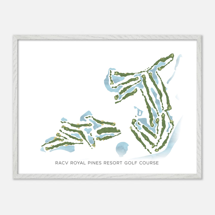 Print of Racv Royal Pines Resort Golf Course Modern Map