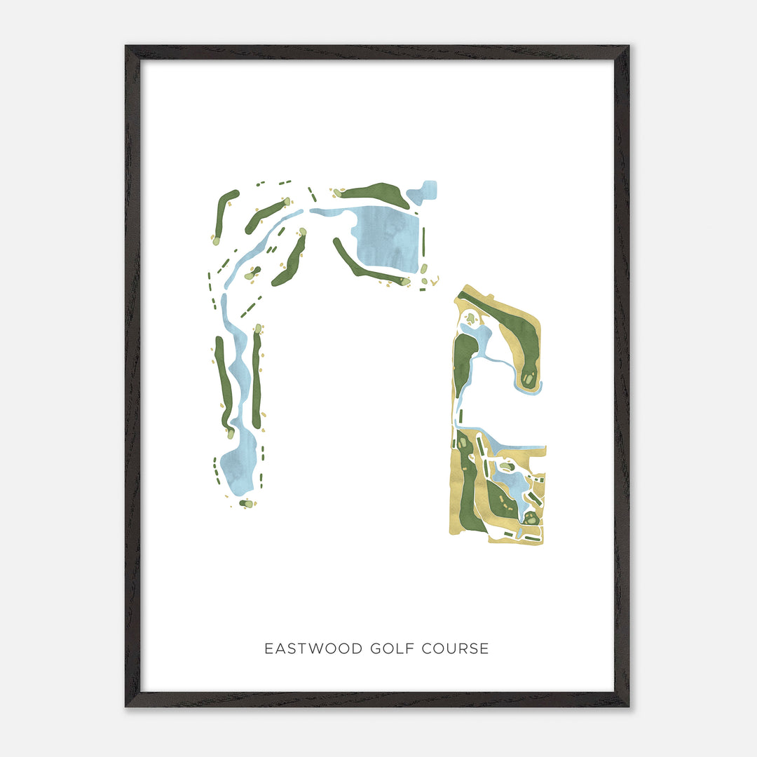 Print of Eastwood Golf Course Modern Map