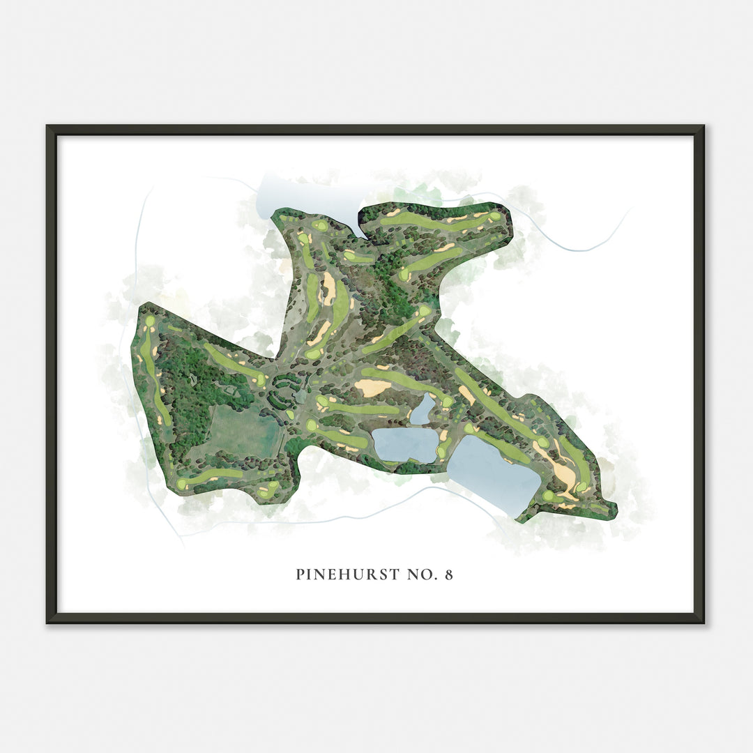 Print of Pinehurst No. 8 Classic Map