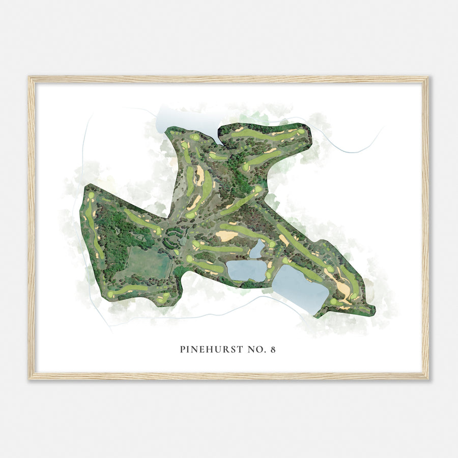 Print of Pinehurst No. 8 Classic Map