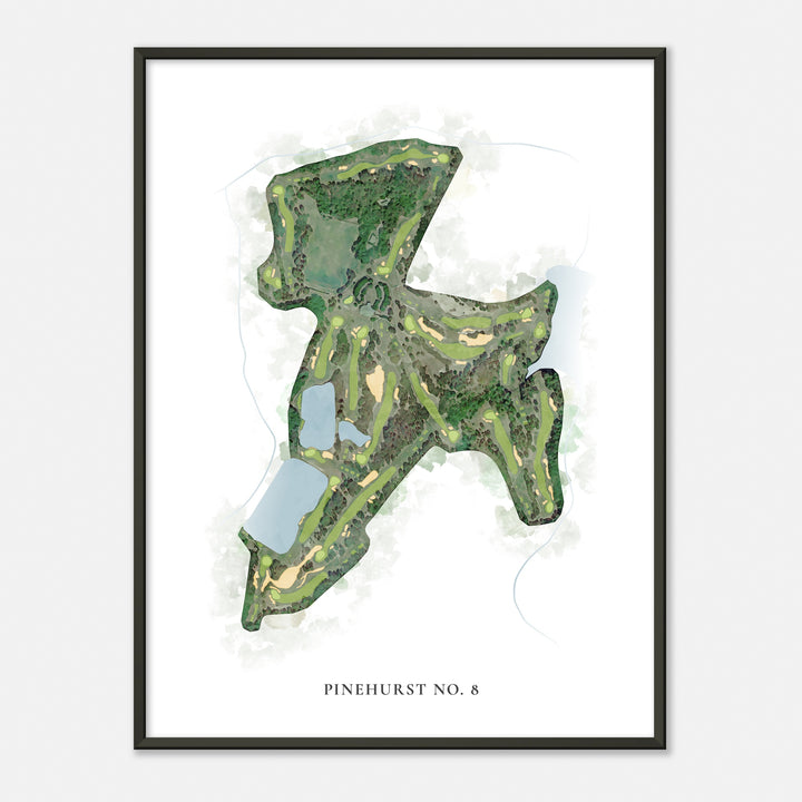 Print of Pinehurst No. 8 Classic Map