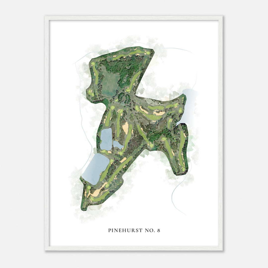 Print of Pinehurst No. 8 Classic Map