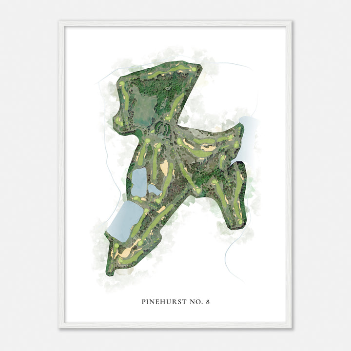 Print of Pinehurst No. 8 Classic Map