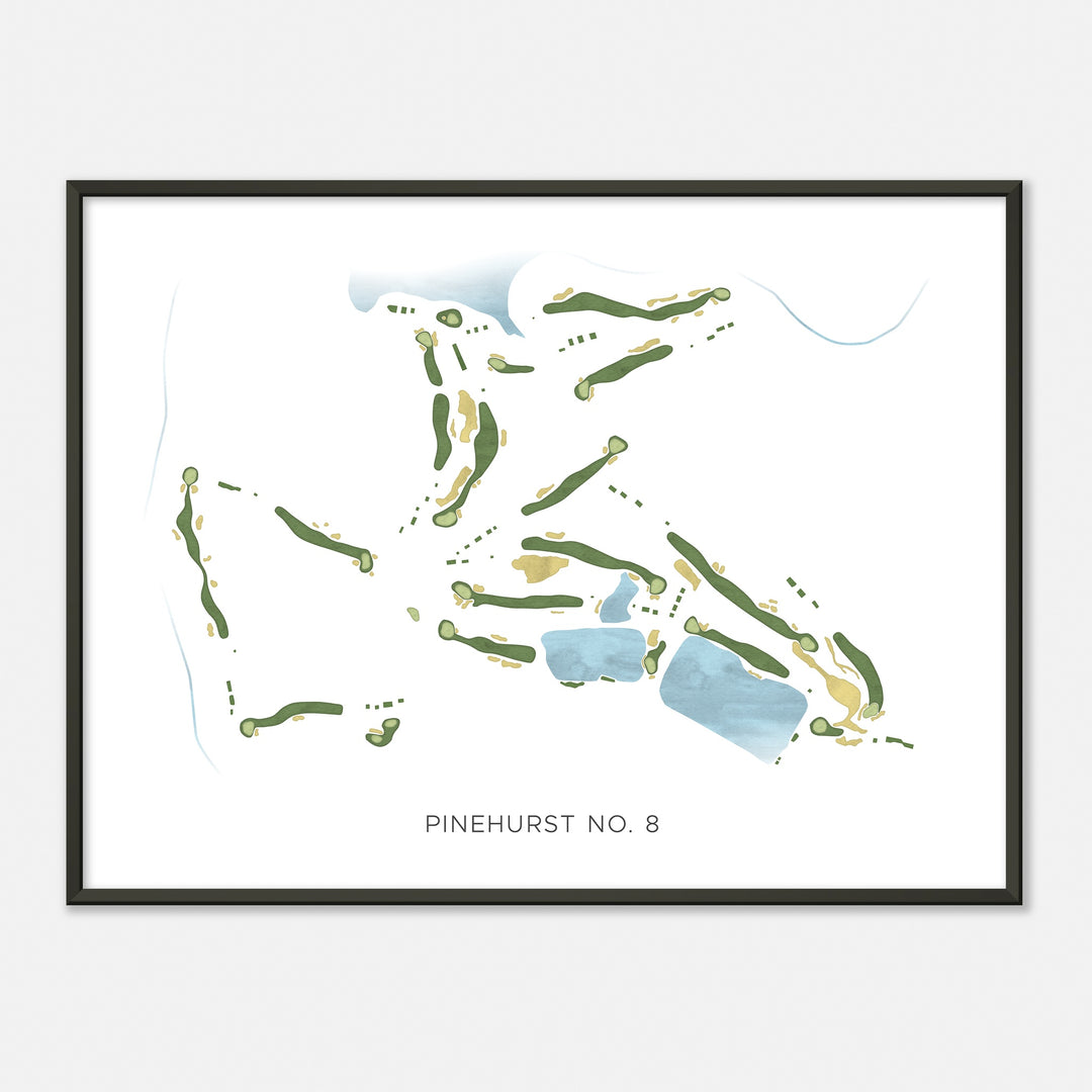Print of Pinehurst No. 8 Modern Map