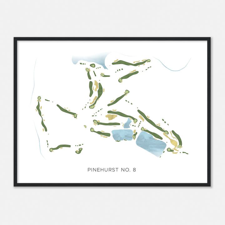 Print of Pinehurst No. 8 Modern Map
