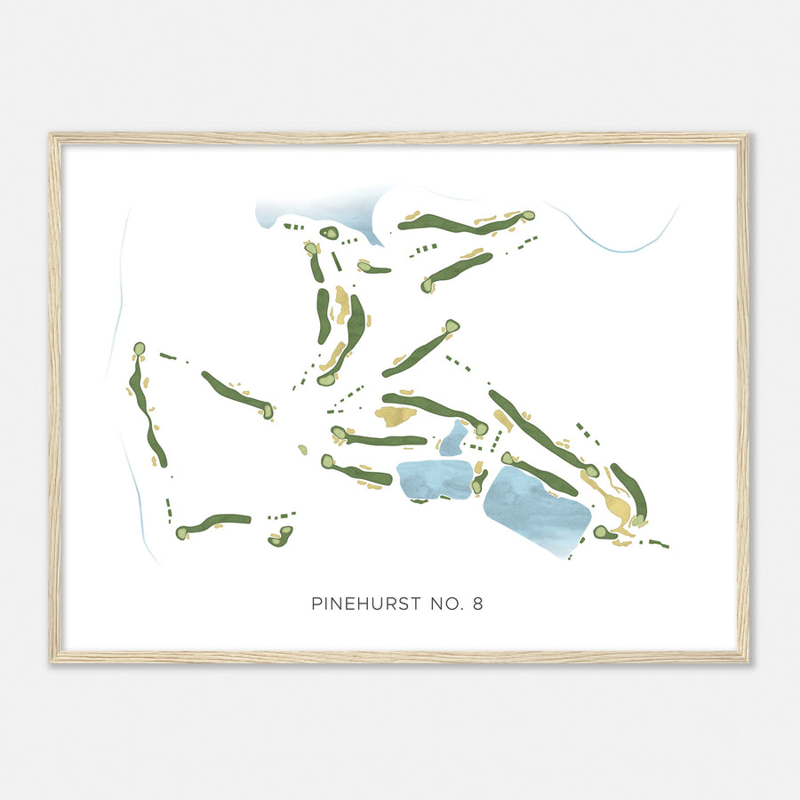 Print of Pinehurst No. 8 Modern Map