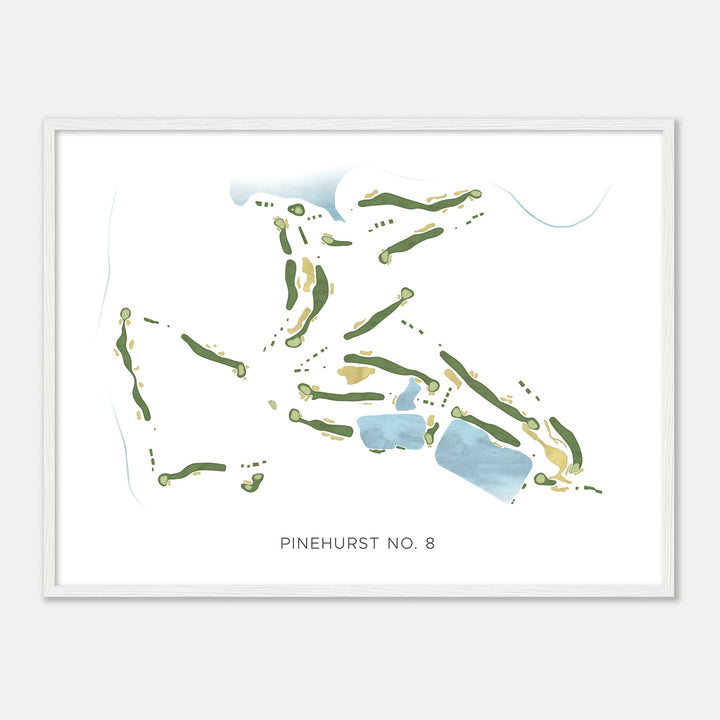 Print of Pinehurst No. 8 Modern Map