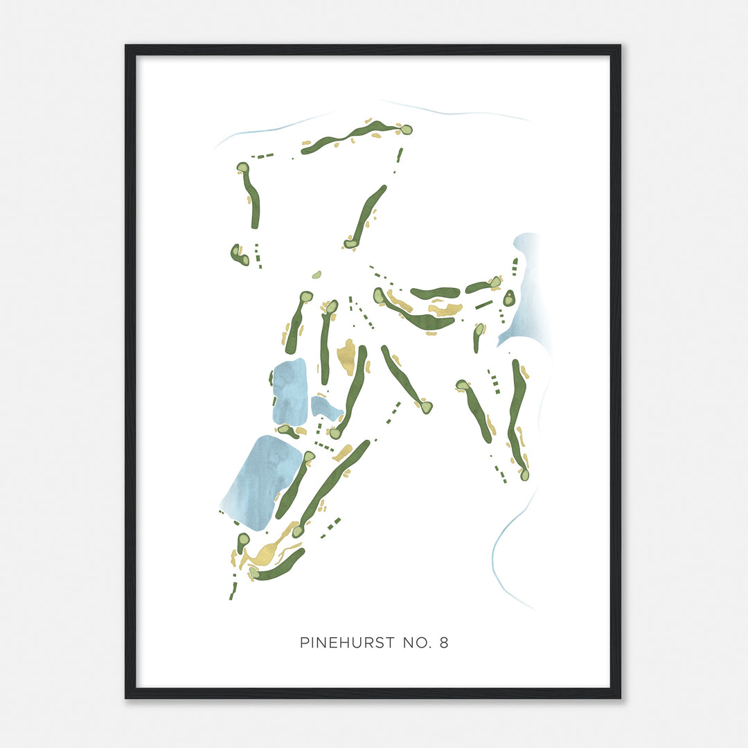 Print of Pinehurst No. 8 Modern Map