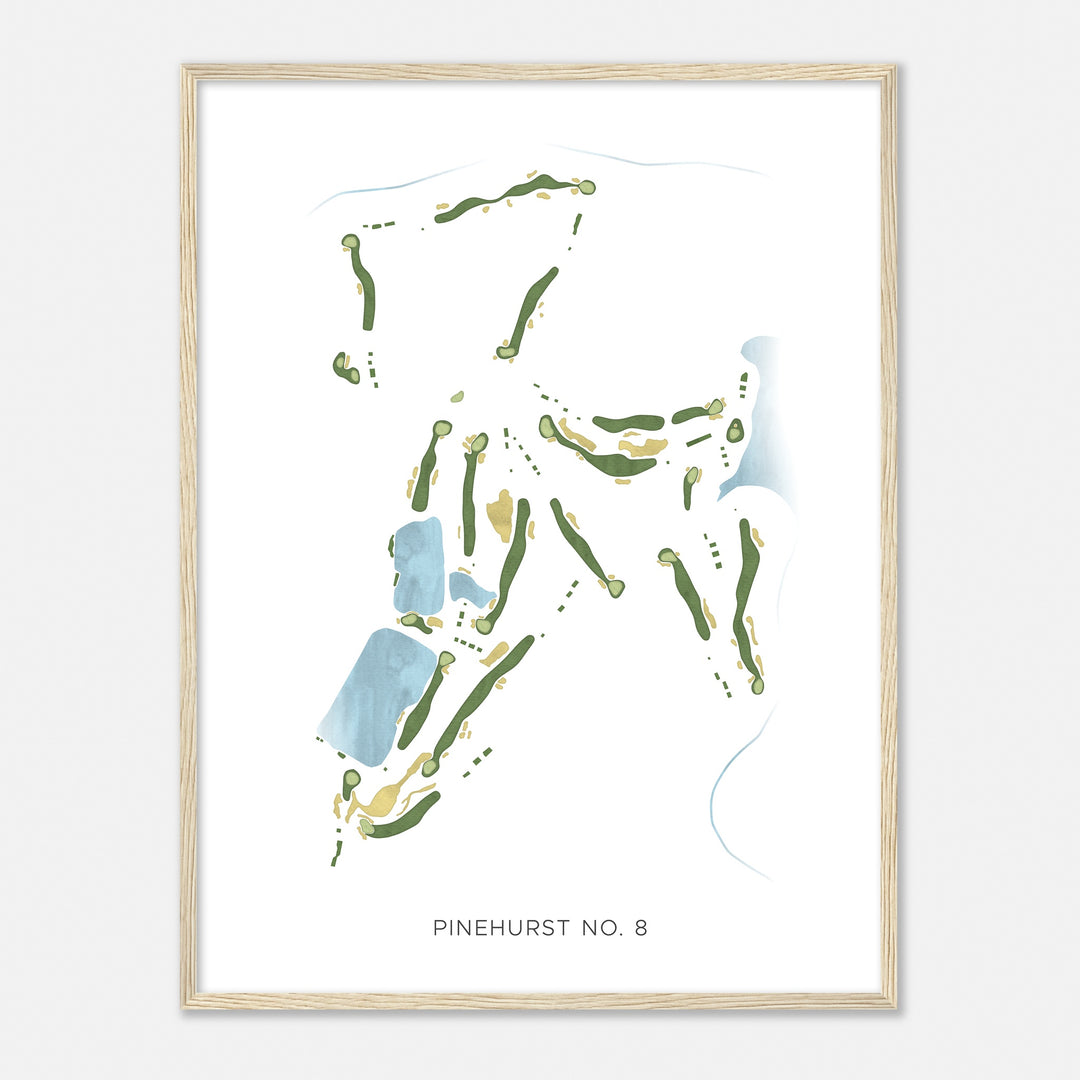Print of Pinehurst No. 8 Modern Map