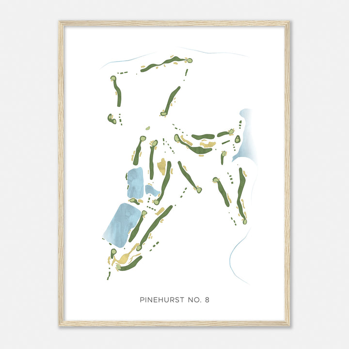 Print of Pinehurst No. 8 Modern Map