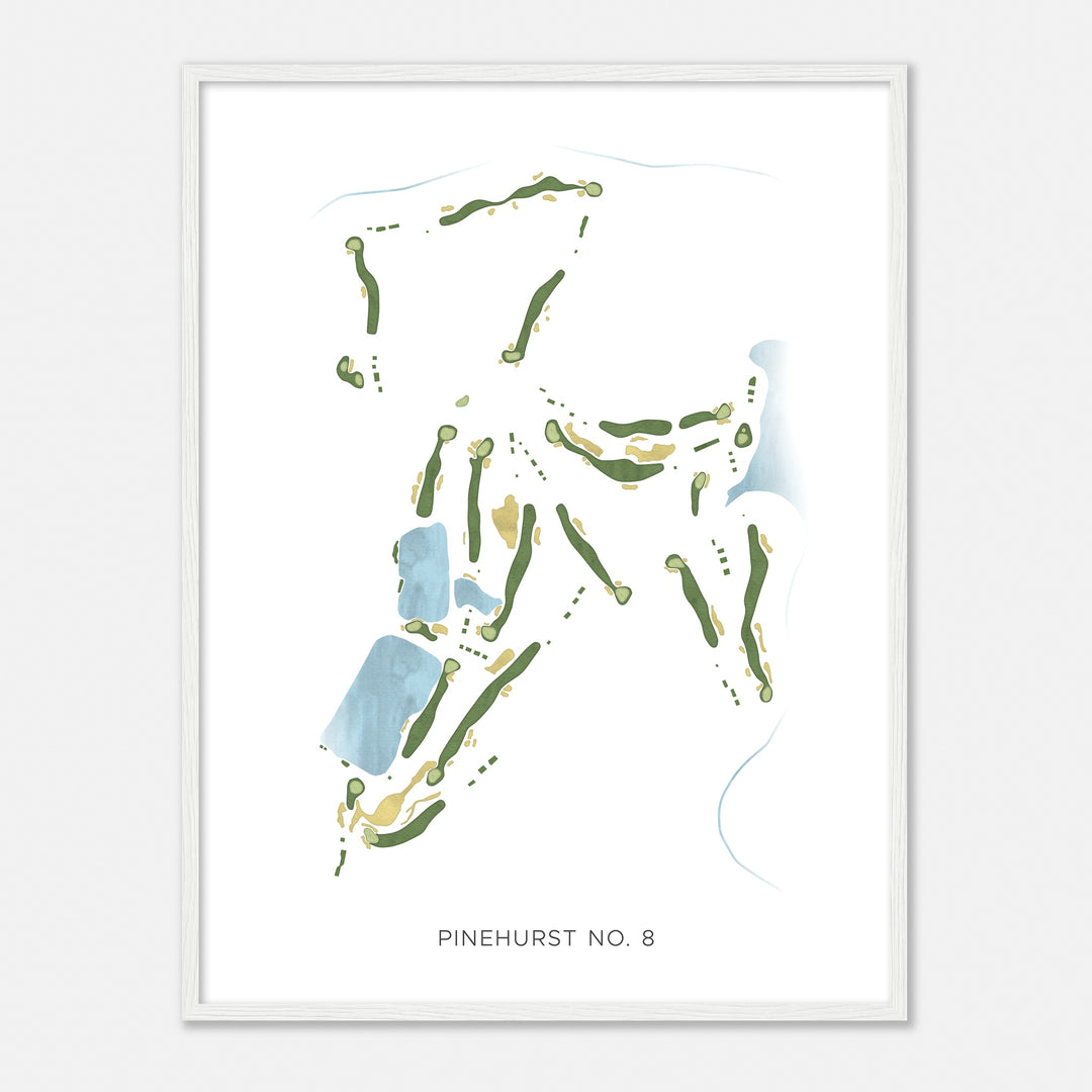 Print of Pinehurst No. 8 Modern Map