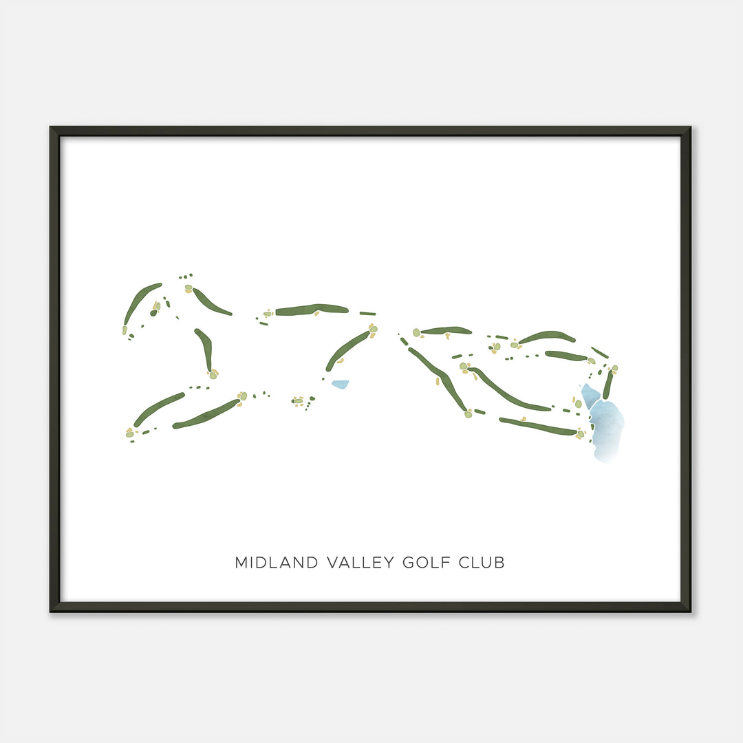 Print of Midland Valley Golf Club Modern Map