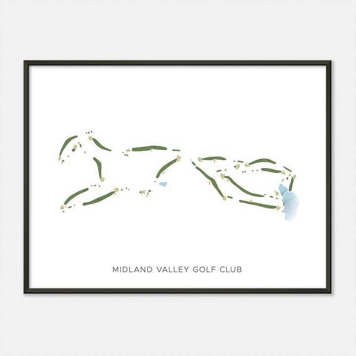 Print of Midland Valley Golf Club Modern Map