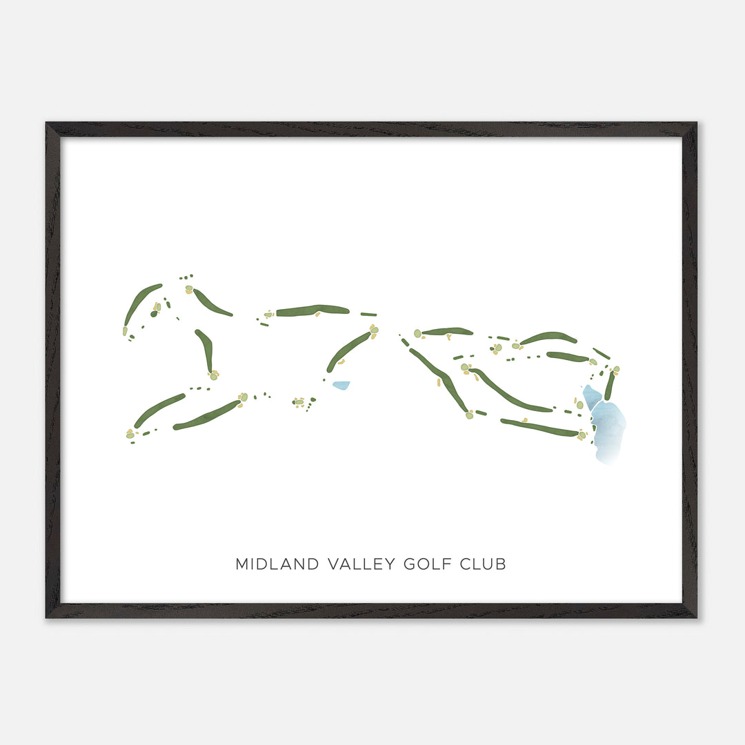 Print of Midland Valley Golf Club Modern Map