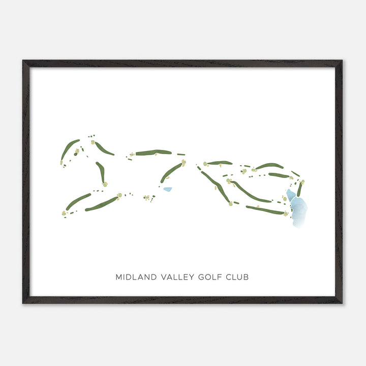 Print of Midland Valley Golf Club Modern Map