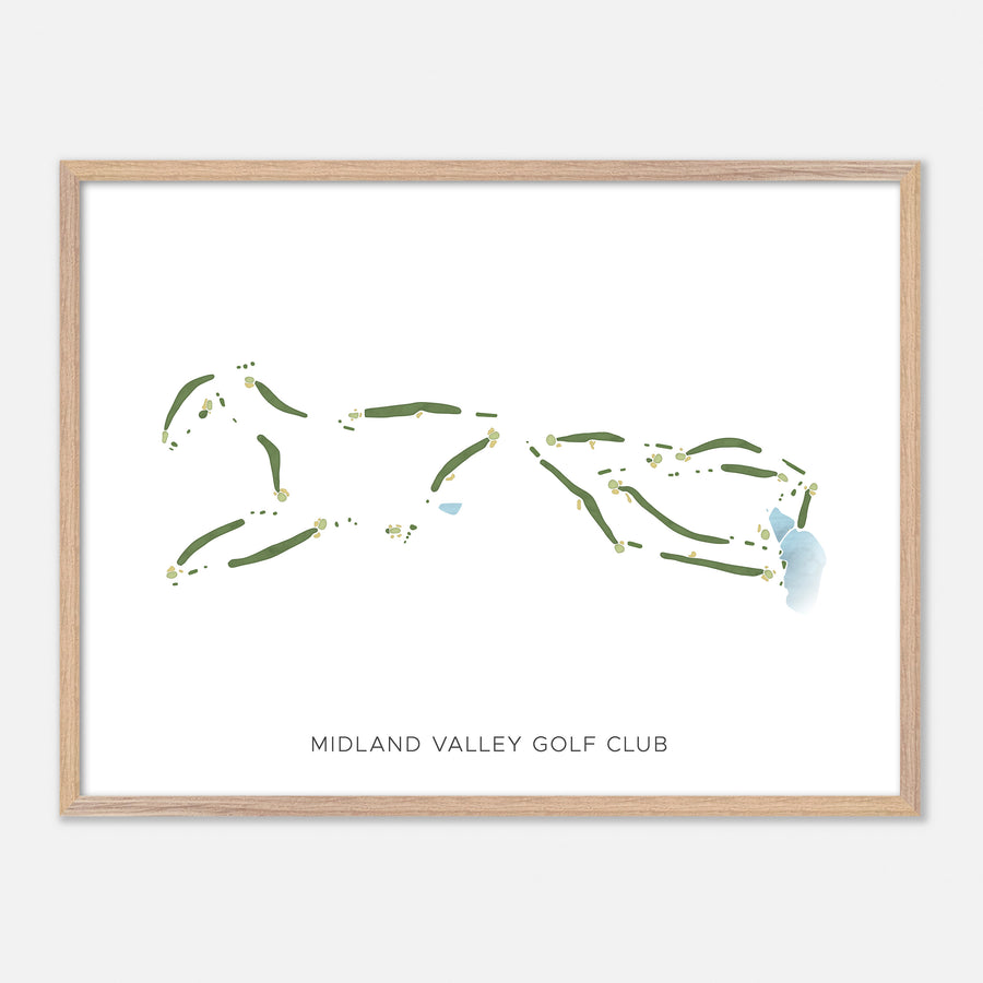 Print of Midland Valley Golf Club Modern Map