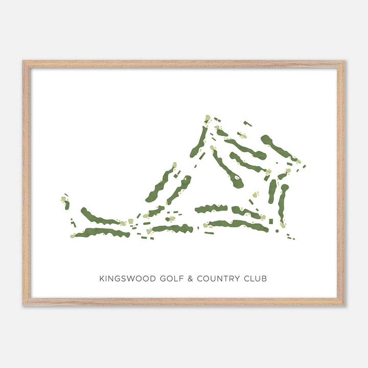 Print of Kingswood Golf &amp; Country Club Modern Map