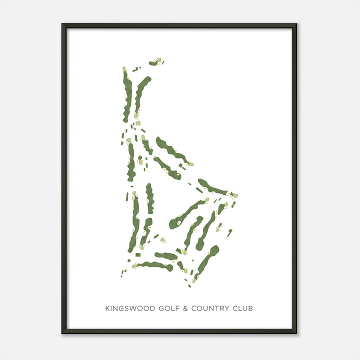 Print of Kingswood Golf &amp; Country Club Modern Map