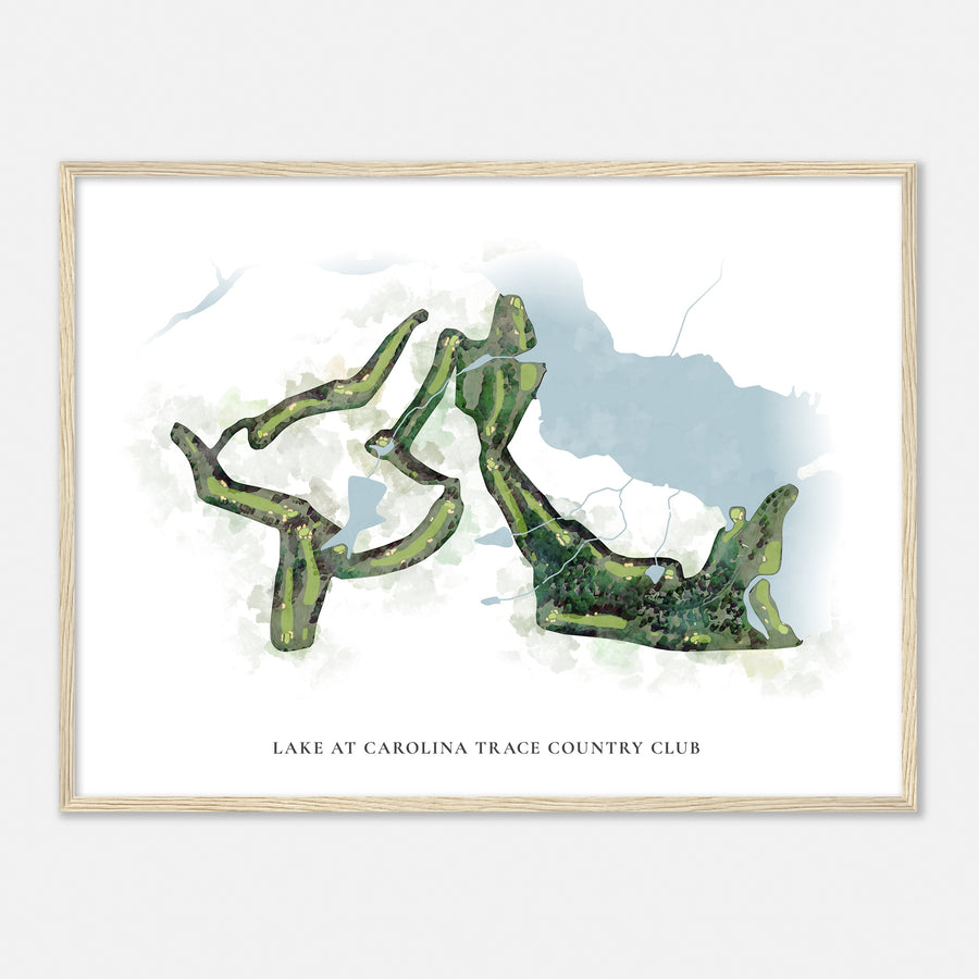 Print of Lake At Carolina Trace Country Club Classic Map