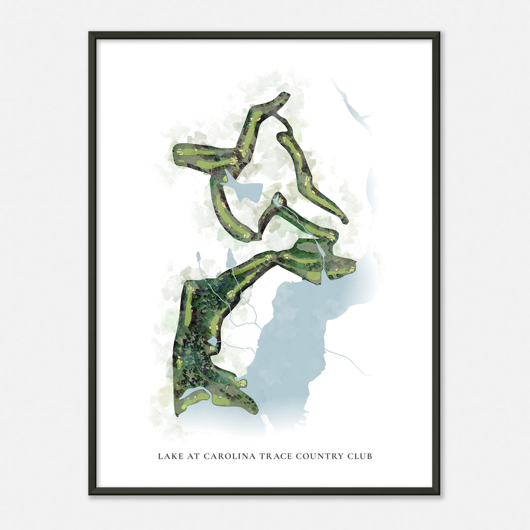 Print of Lake At Carolina Trace Country Club Classic Map