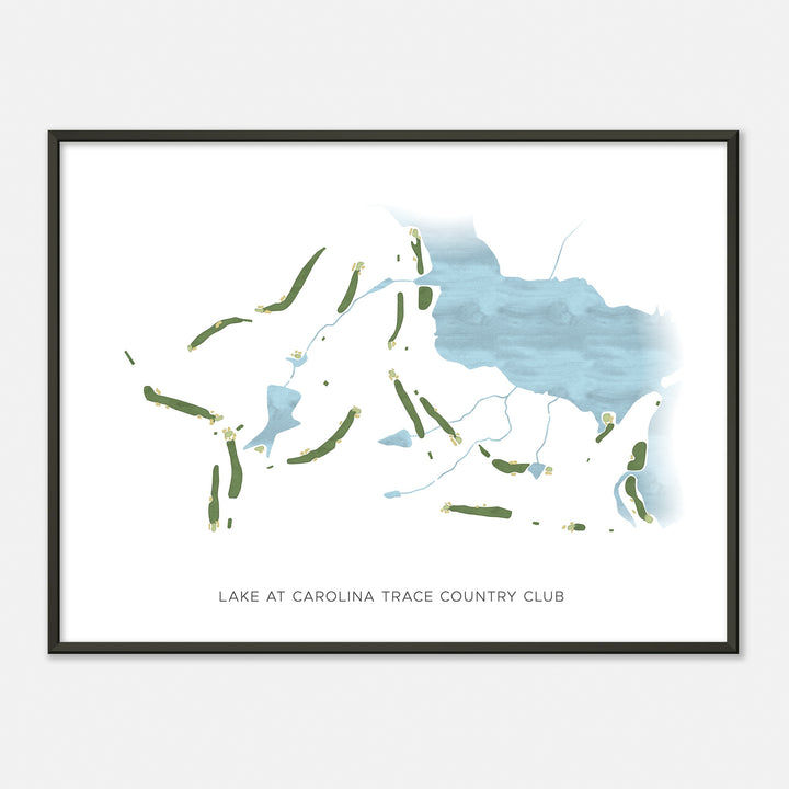 Print of Lake At Carolina Trace Country Club Modern Map