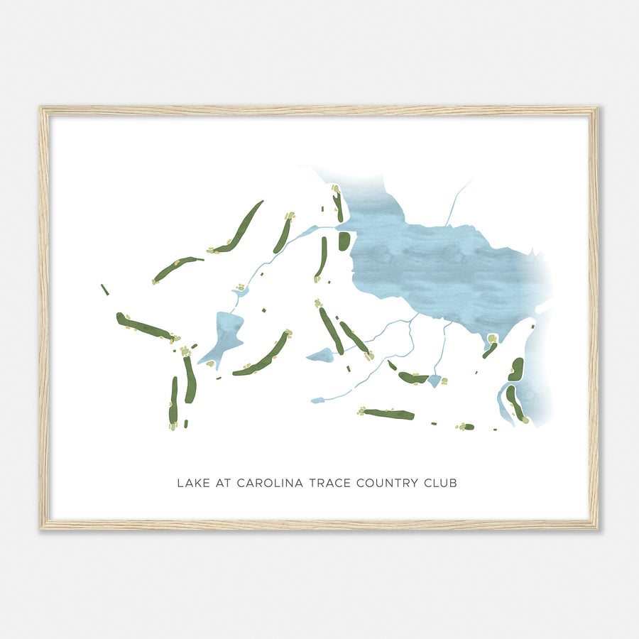 Print of Lake At Carolina Trace Country Club Modern Map