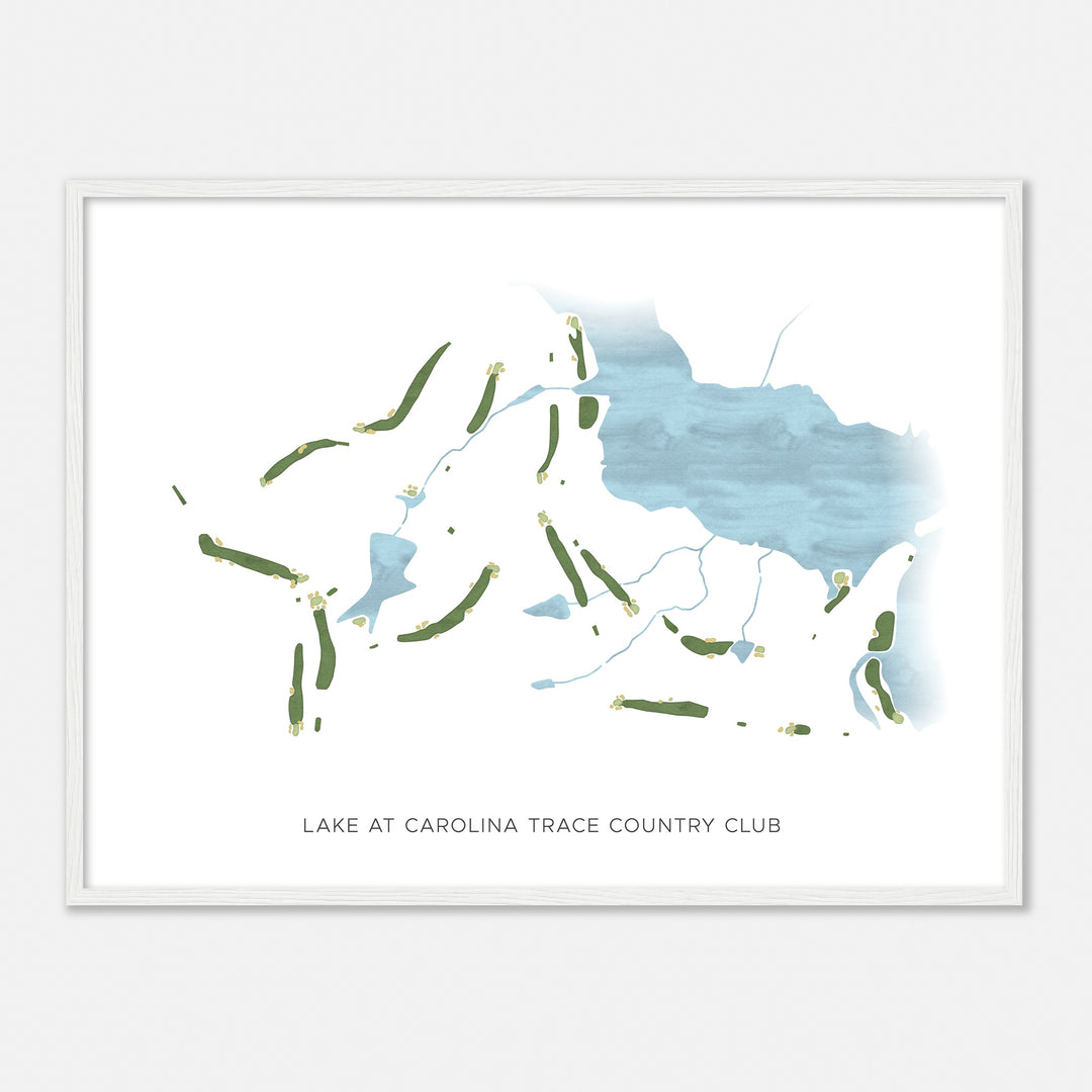 Print of Lake At Carolina Trace Country Club Modern Map