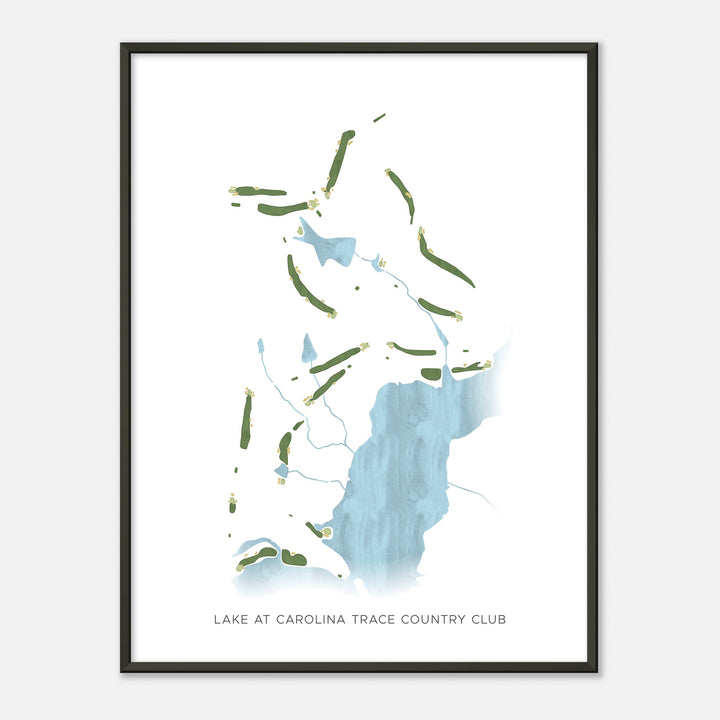 Print of Lake At Carolina Trace Country Club Modern Map
