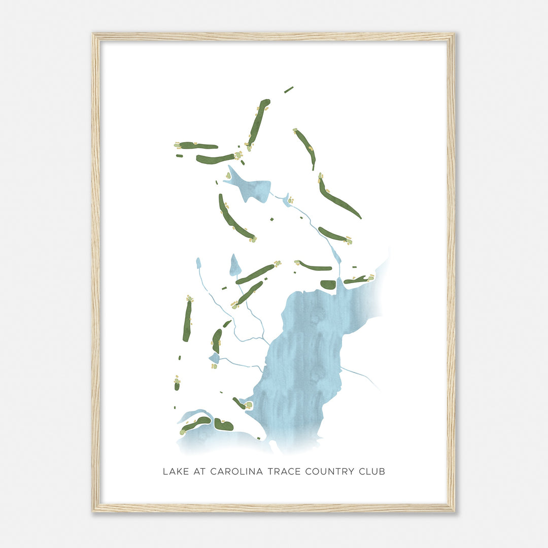 Print of Lake At Carolina Trace Country Club Modern Map