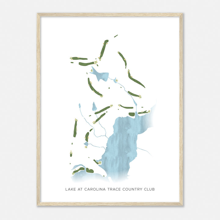 Print of Lake At Carolina Trace Country Club Modern Map