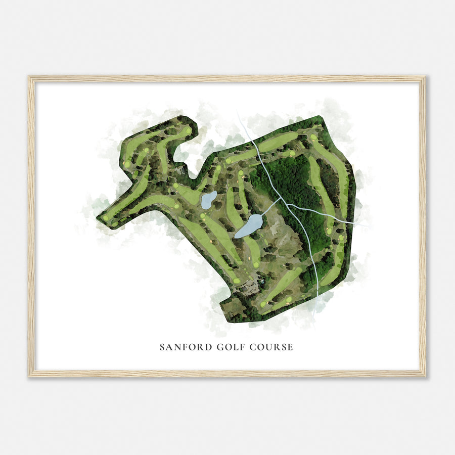 Print of Sanford Golf Course Classic Map